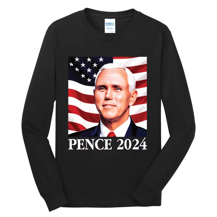 Mike Pence 2024 Presidential Portrait Tall Long Sleeve T-Shirt