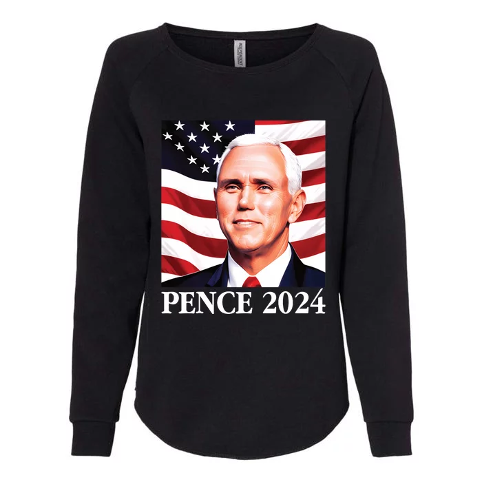 Mike Pence 2024 Presidential Portrait Womens California Wash Sweatshirt