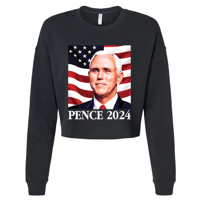 Mike Pence 2024 Presidential Portrait Cropped Pullover Crew