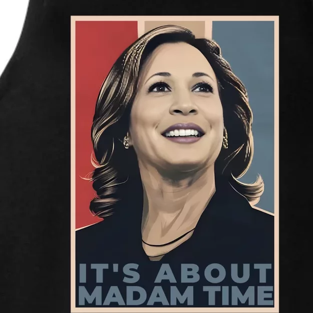 Madam President 2024 ItS About Madam Time Gift Ladies Tri-Blend Wicking Tank