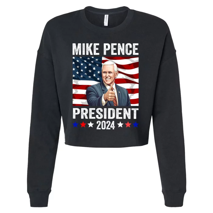 Mike Pence 2024 American Presidential Election 2024 USA Cropped Pullover Crew