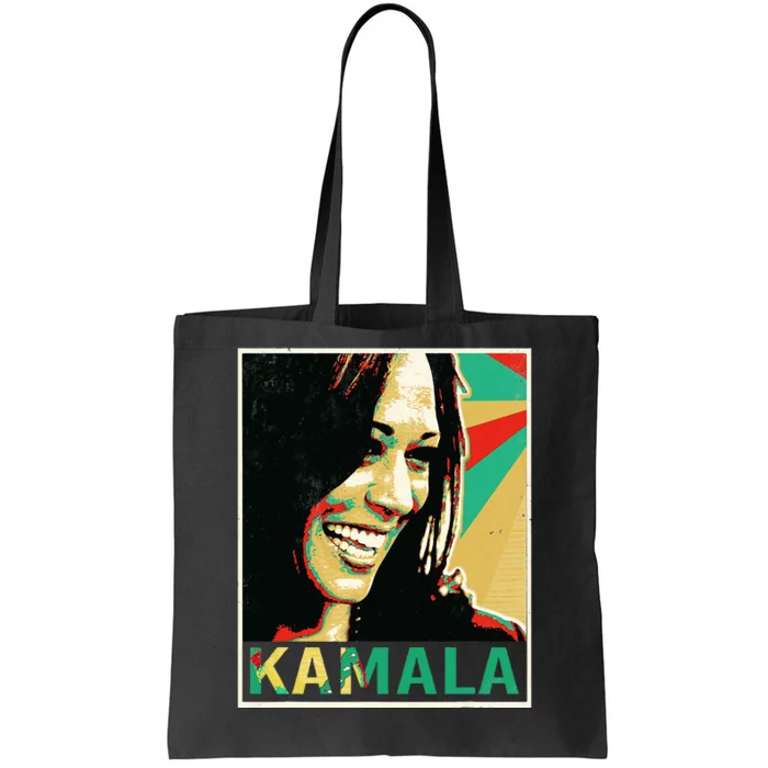 Madam President 2024 Kamala Harris Laughing Portrait Tote Bag