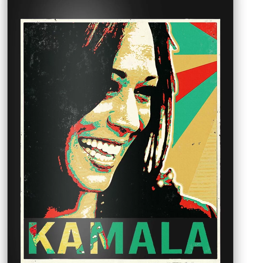 Madam President 2024 Kamala Harris Laughing Portrait Poster