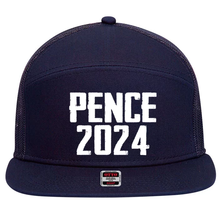 Mike Pence 2024 For President Mike Pence 2024 7 Panel Mesh Trucker Snapback Hat