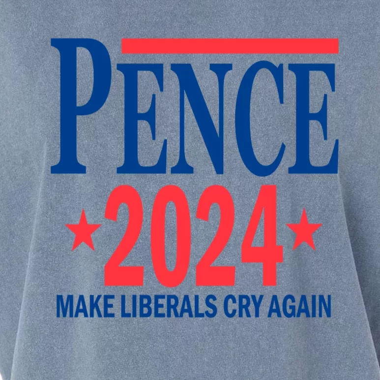 Mike Pence 2024 Make Liberals Cry Again Garment-Dyed Women's Muscle Tee