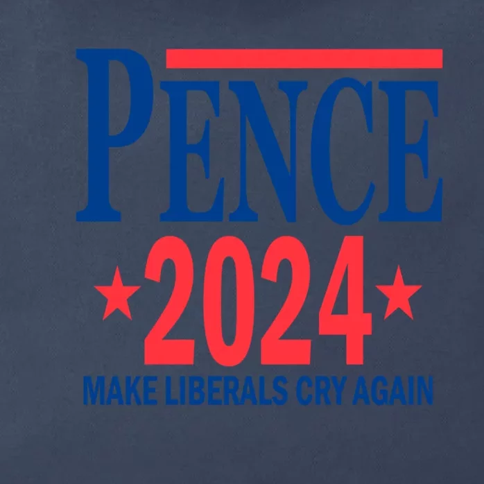 Mike Pence 2024 Make Liberals Cry Again Zip Tote Bag