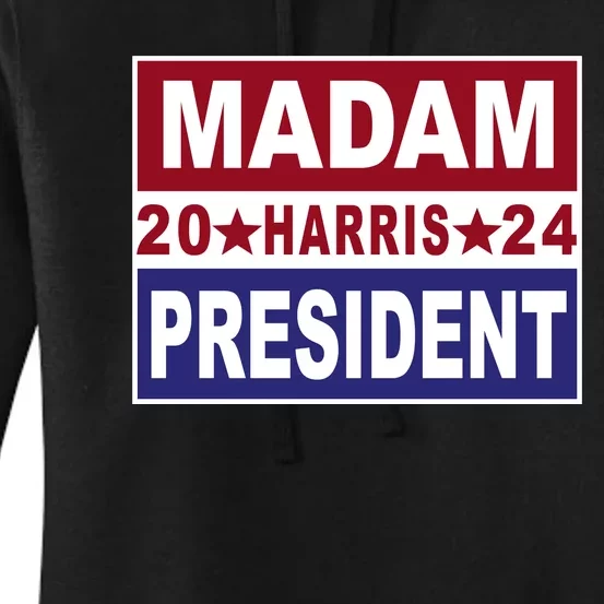 Madam President 2024 Patriotic Print Women's Pullover Hoodie