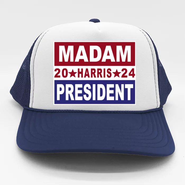 Madam President 2024 Patriotic Print Trucker Hat