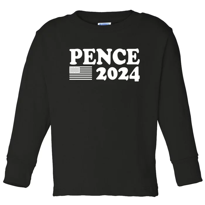 Mike Pence 2024 For President Mike Pence 2024 Toddler Long Sleeve Shirt