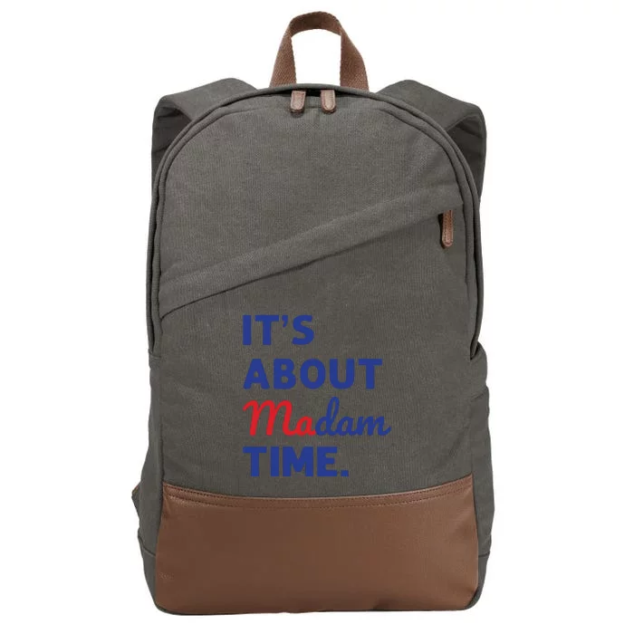 Madam President 2024 Its About Madam Time Cotton Canvas Backpack