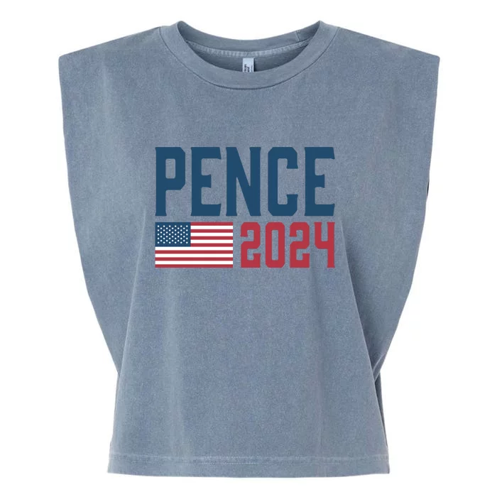 Mike Pence 2024 For President Mike Pence 2024 Garment-Dyed Women's Muscle Tee