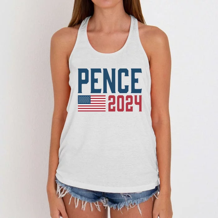 Mike Pence 2024 For President Mike Pence 2024 Women's Knotted Racerback Tank