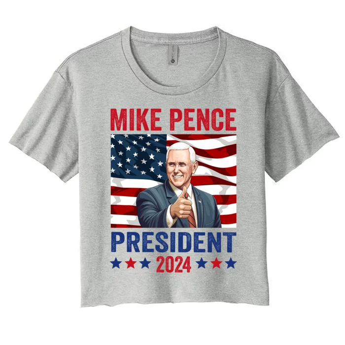 Mike Pence 2024 American Presidential Election 2024 USA Women's Crop Top Tee