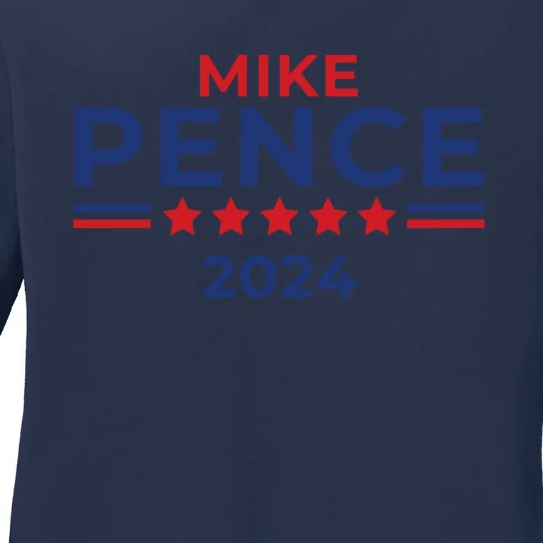 Mike Pence 2024 American Presidential Election 2024 USA Ladies Long Sleeve Shirt