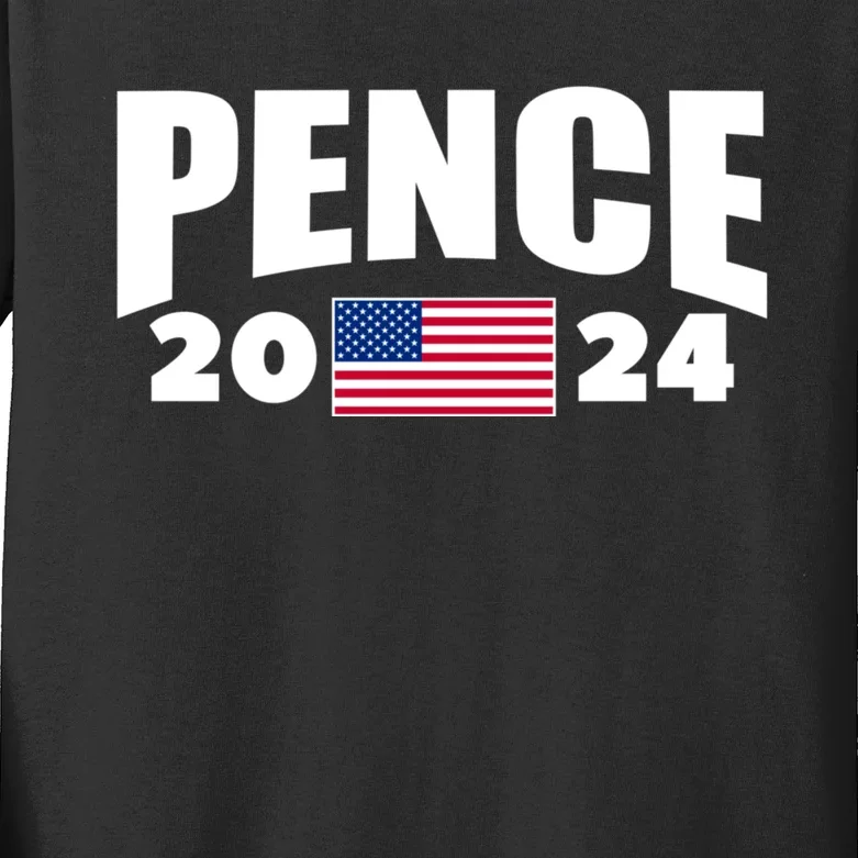 Mike Pence 2024 American Presidential Election 2024 USA Kids Long Sleeve Shirt