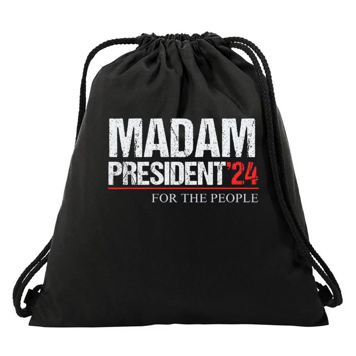 Madam President 2024 Feminist Women Vice President Drawstring Bag