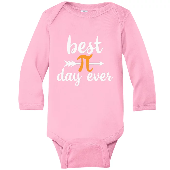 Math Pi 3.14 Best Pi Day Ever funny math teacher Baby Long Sleeve Bodysuit