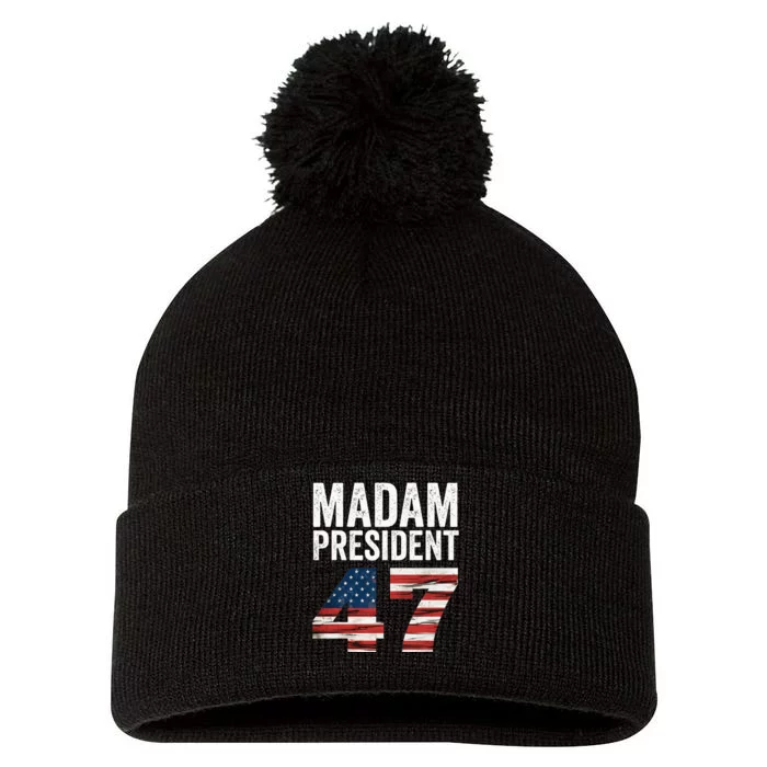 Madam President 47 Pom Pom 12in Knit Beanie