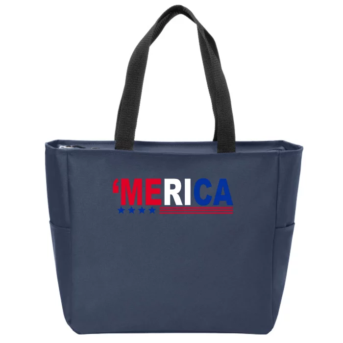 Merica Patriotic 4th Of July Zip Tote Bag