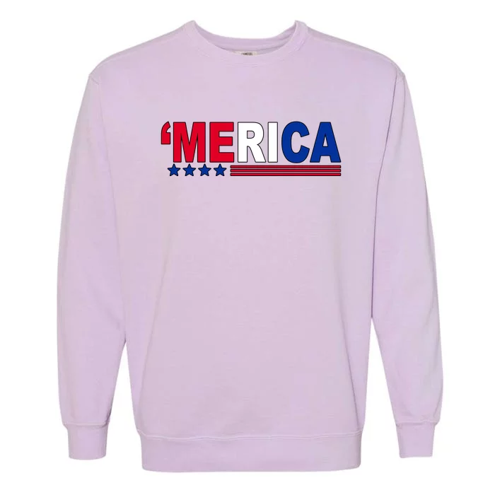 Merica Patriotic 4th Of July Garment-Dyed Sweatshirt