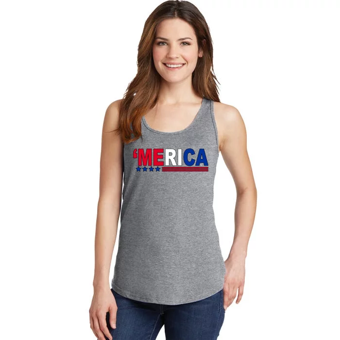 Merica Patriotic 4th Of July Ladies Essential Tank