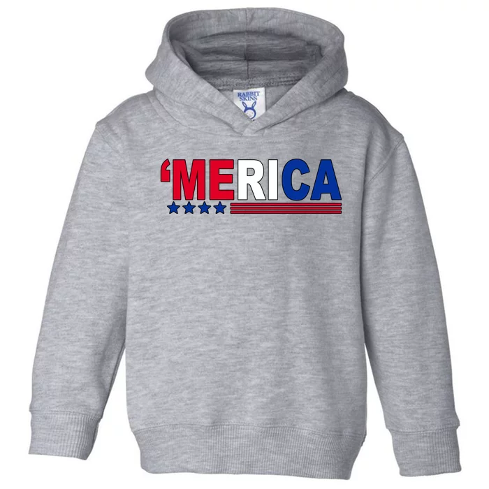 Merica Patriotic 4th Of July Toddler Hoodie