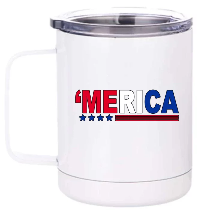 Merica Patriotic 4th Of July Front & Back 12oz Stainless Steel Tumbler Cup