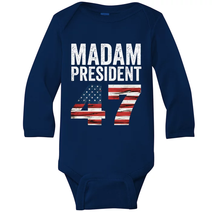 Madam President 47 Baby Long Sleeve Bodysuit