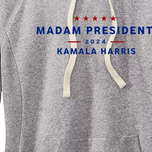 Madam President 47th President Vote Kamala Harris 2024 Women's Fleece Hoodie