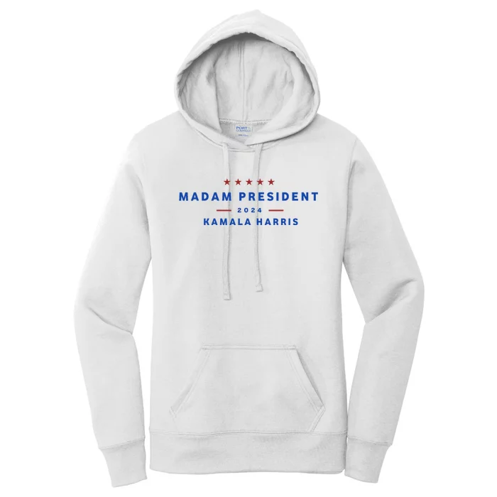 Madam President 47th President Vote Kamala Harris 2024 Women's Pullover Hoodie