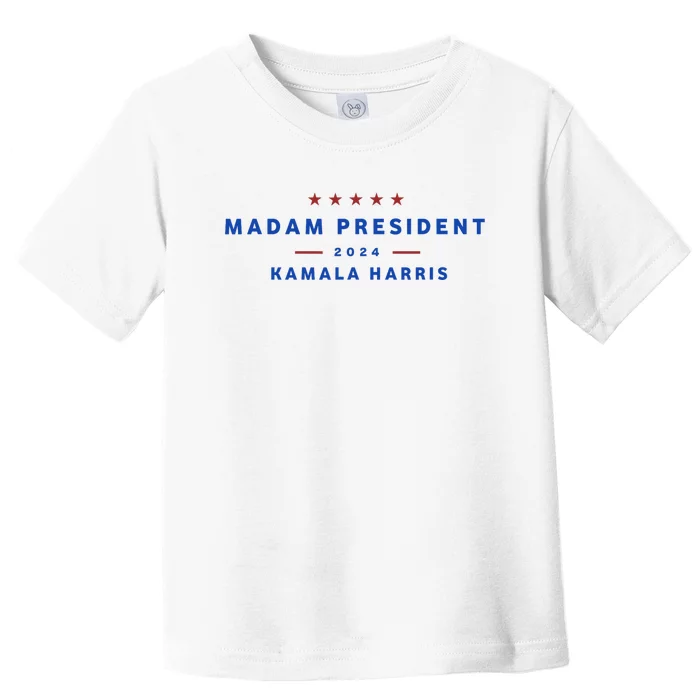 Madam President 47th President Vote Kamala Harris 2024 Toddler T-Shirt