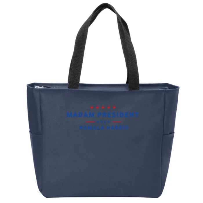 Madam President 47th President Vote Kamala Harris 2024 Zip Tote Bag