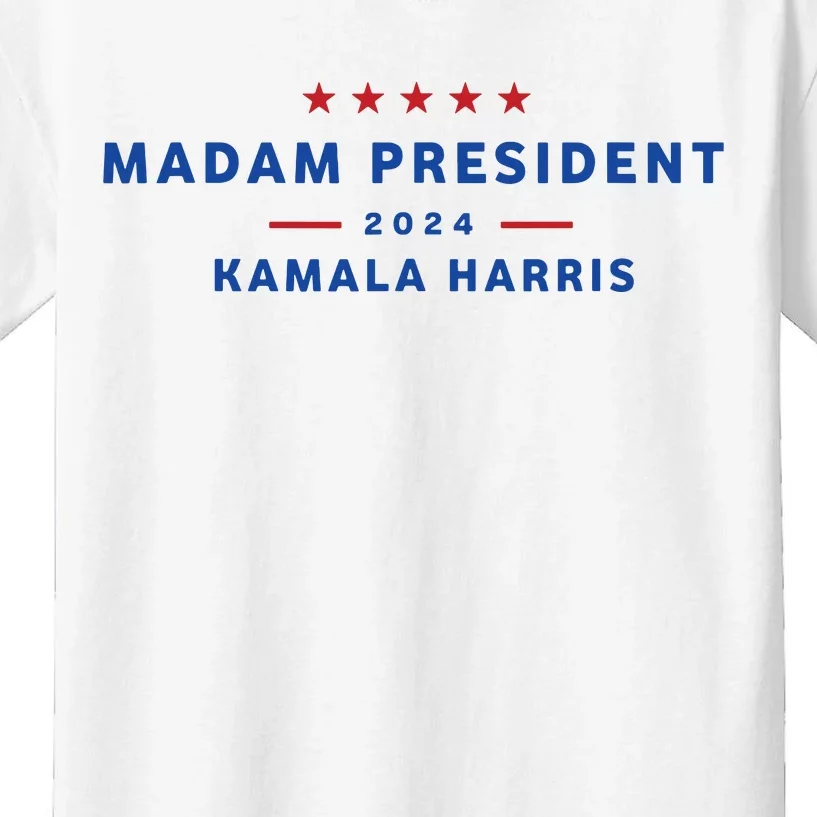 Madam President 47th President Vote Kamala Harris 2024 Kids T-Shirt