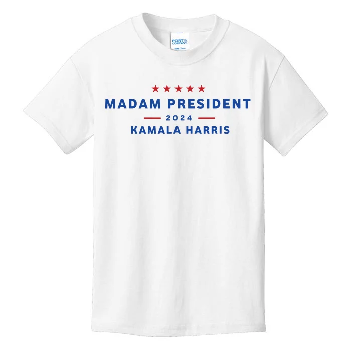 Madam President 47th President Vote Kamala Harris 2024 Kids T-Shirt