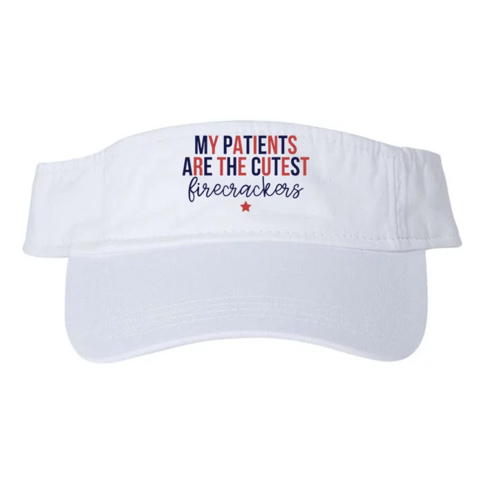 My Patients Are The Cutest Firecrackers, 4th Of July Nurse Valucap Bio-Washed Visor