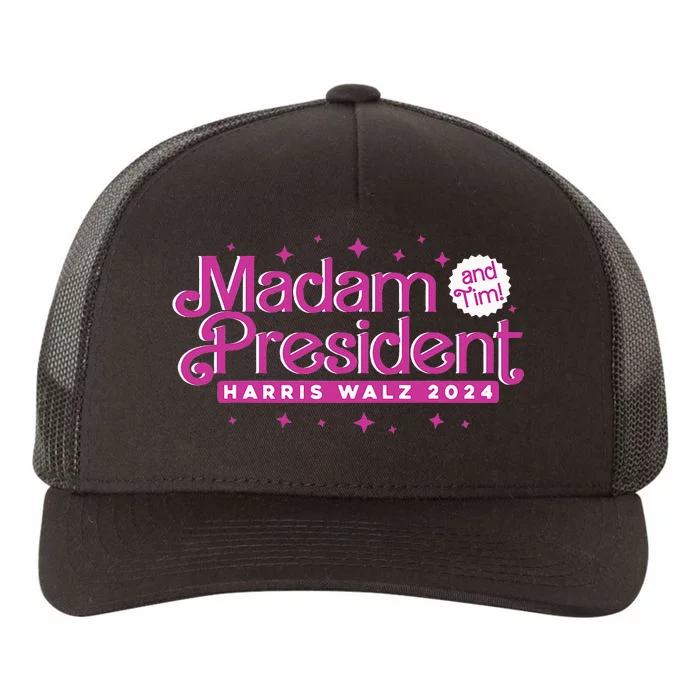 Madam President And Tim Kamala Harris And Tim Walz 2024 Yupoong Adult 5-Panel Trucker Hat