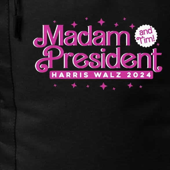 Madam President And Tim Kamala Harris And Tim Walz 2024 Daily Commute Backpack