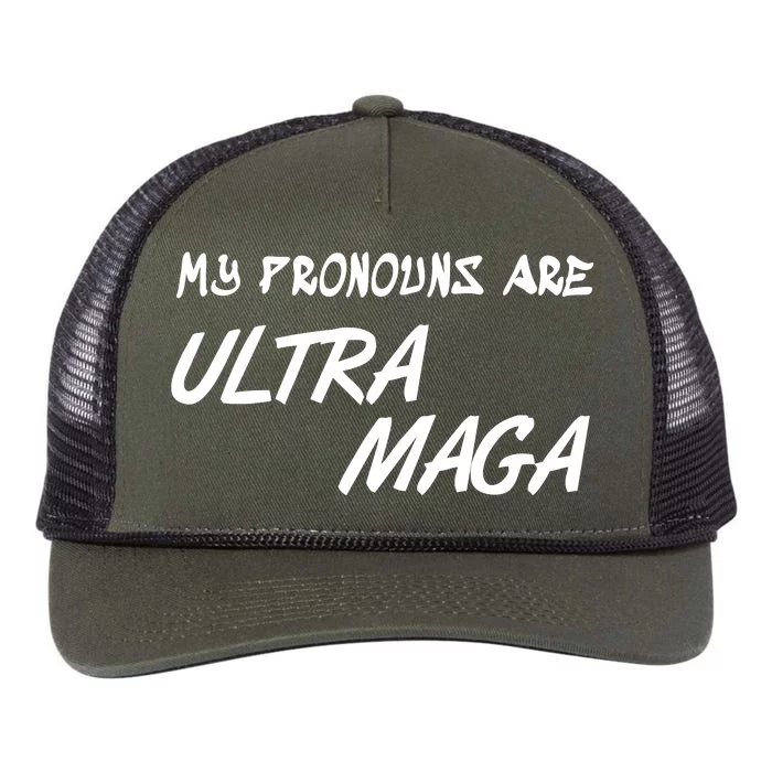 My Pronouns Are Ultra Maga Retro Rope Trucker Hat Cap