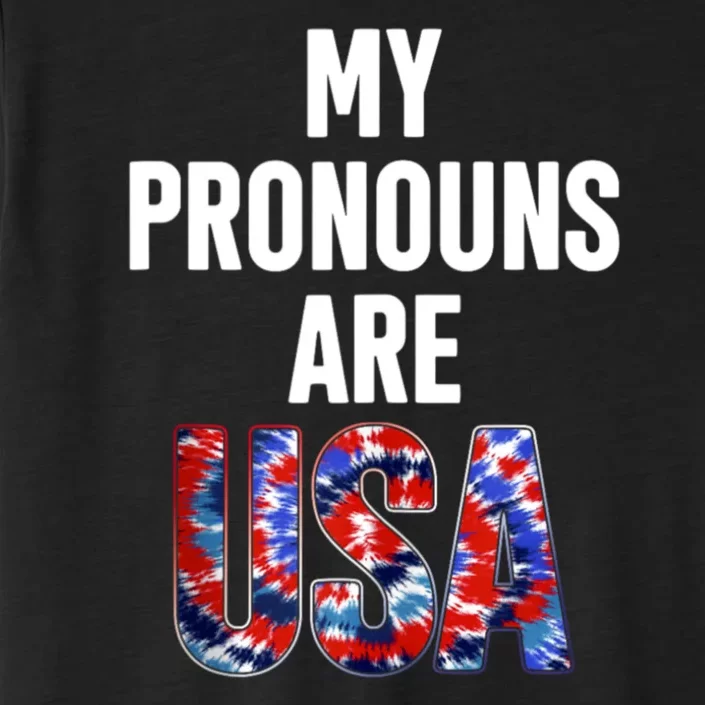 My Pronouns Are Usa 4th Of July American Flag ChromaSoft Performance T-Shirt