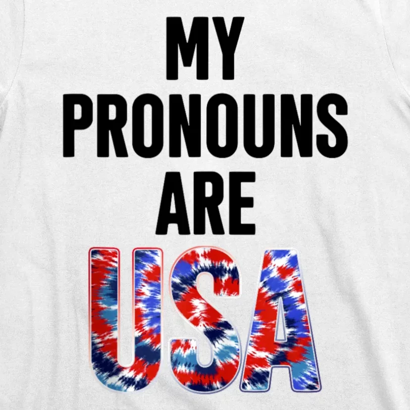 My Pronouns Are Usa 4th Of July American Flag T-Shirt