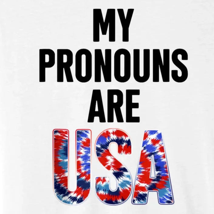 My Pronouns Are Usa 4th Of July American Flag ChromaSoft Performance T-Shirt