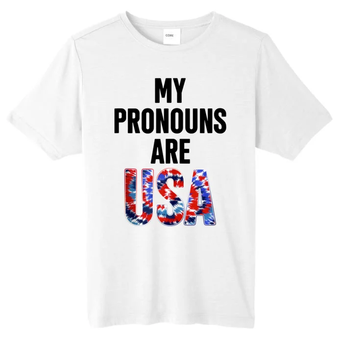 My Pronouns Are Usa 4th Of July American Flag ChromaSoft Performance T-Shirt