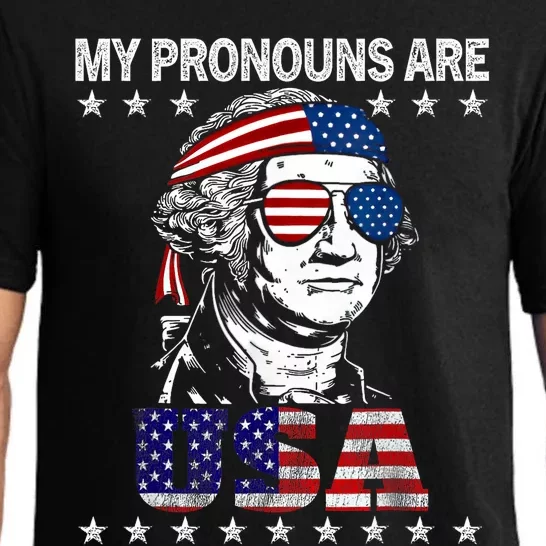 My Pronouns Are Usa Flag 4th Of July Pajama Set