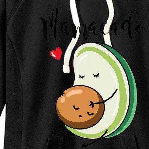 Mamacado Pregnancy Announcement Funny Avocado Pregnant Mom Women's Fleece Hoodie