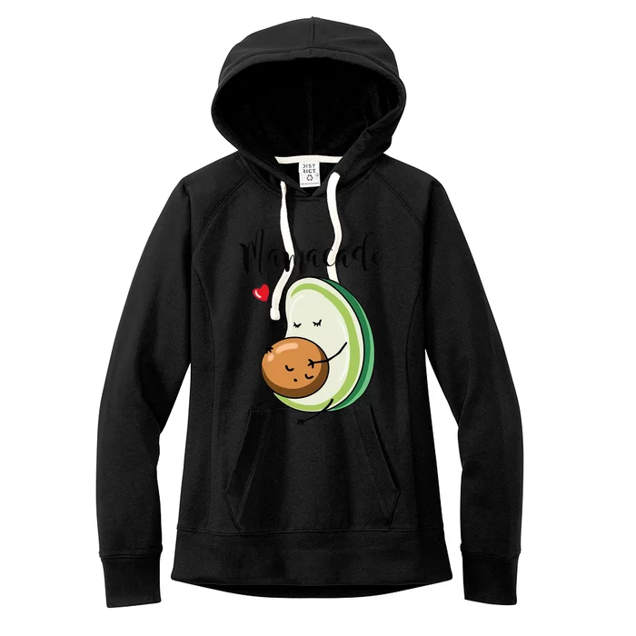 Mamacado Pregnancy Announcement Funny Avocado Pregnant Mom Women's Fleece Hoodie