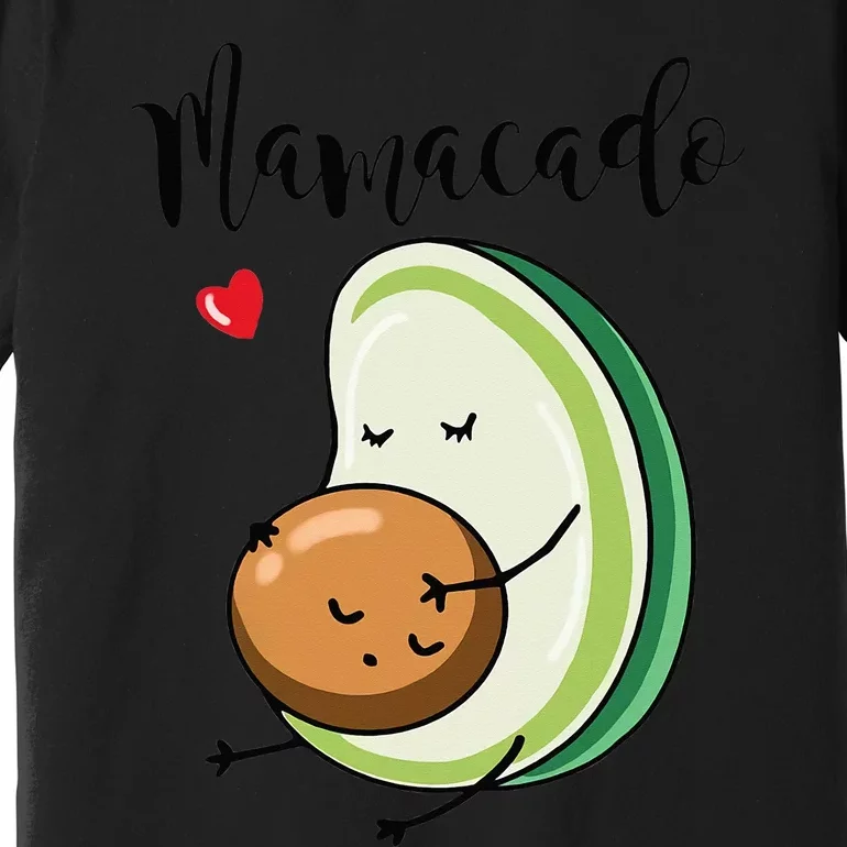 Mamacado Pregnancy Announcement Funny Avocado Pregnant Mom Premium T-Shirt