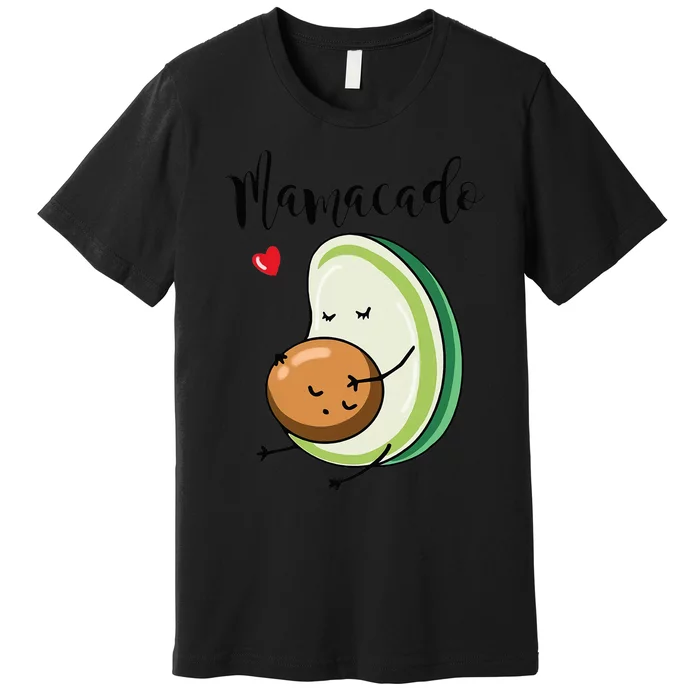 Mamacado Pregnancy Announcement Funny Avocado Pregnant Mom Premium T-Shirt