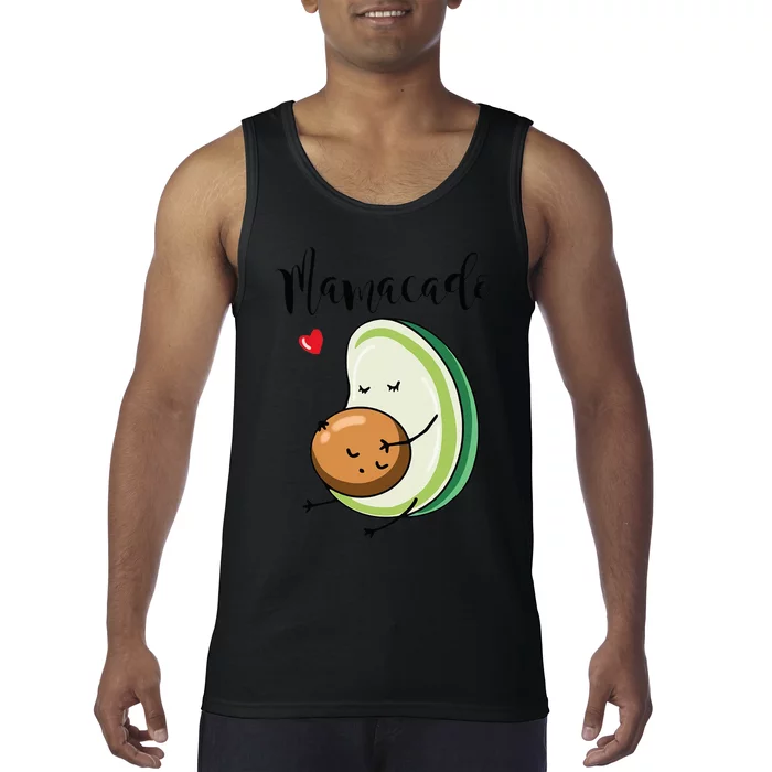 Mamacado Pregnancy Announcement Funny Avocado Pregnant Mom Tank Top