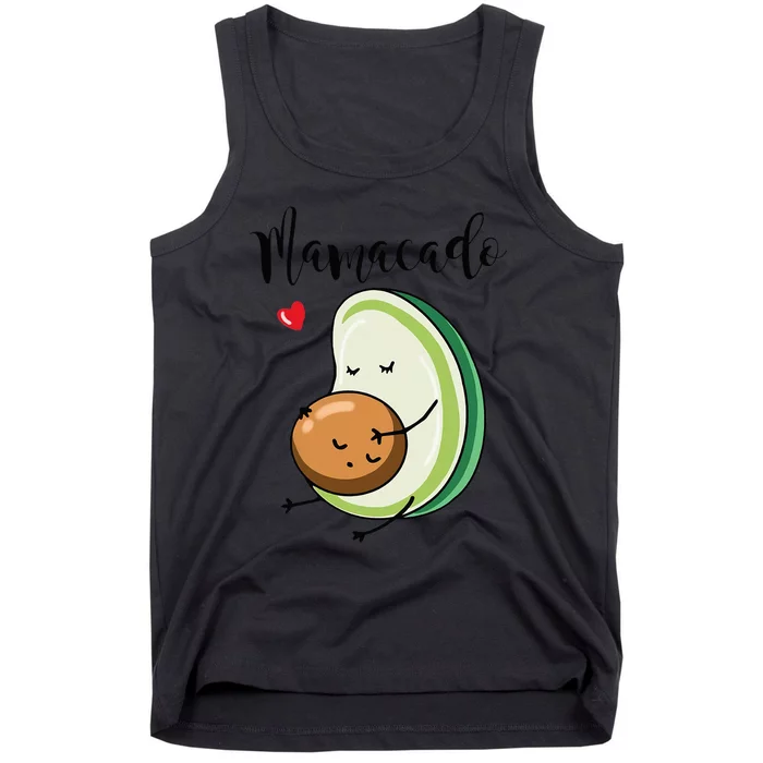 Mamacado Pregnancy Announcement Funny Avocado Pregnant Mom Tank Top