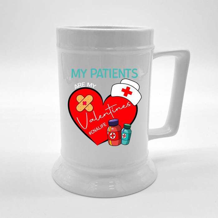 My Patients Are My Valentines #Cnalife Nurse Love Gift Front & Back Beer Stein